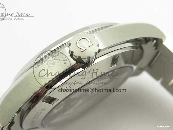 0202 Aqua Terra 150M SS VSF 1:1 Best Edition Blue Wave Textured Dial YG Hand on SS Bracelet A8500 Super Clone Sporty 8026